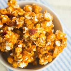 Bacon and Cashew Bourbon Caramel Corn