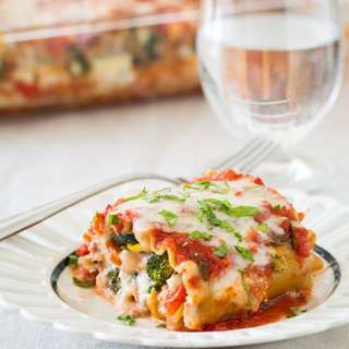 Roasted Vegetable Lasagna Roll Ups