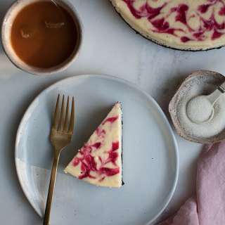 Marbled Cranberry Cheesecake
