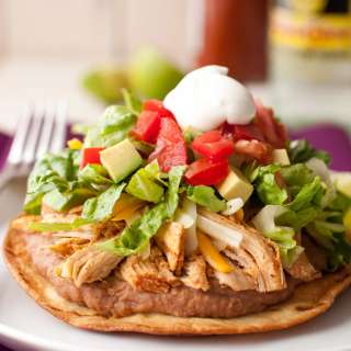 Chicken Tostadas with Slow Cooker Chicken