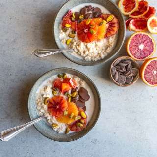 Blood Orange and Chocolate Oatmeal
