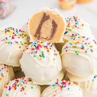 Peanut Butter Cup Stuffed Truffles
