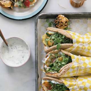 Summer Squash Gyros with Tzatziki Recipe