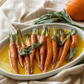 Roasted Carrots with Orange Brown Butter and Sage