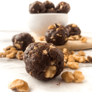 Chocolate Walnut Protein Bites