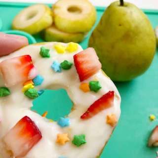 Pear "Fruit" Donuts- A Quick Kid's Snack