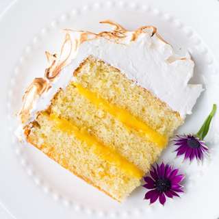Orange Chiffon Cake with Orange Filling and Meringue
