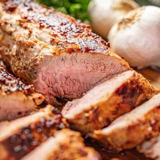 Honey Dijon Garlic Roasted Pork Tenderloin