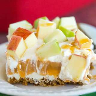 Caramel Apple Pudding with Gingersnap Crust