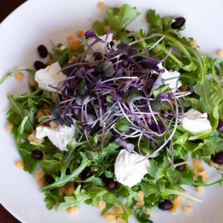 Lentils, Black Beans, Goat Cheese & Baby Green Salad