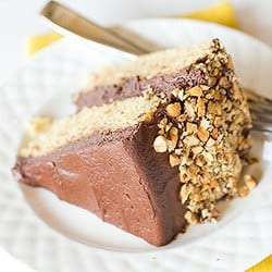 Peanut Butter Layer Cake with Chocolate Frosting