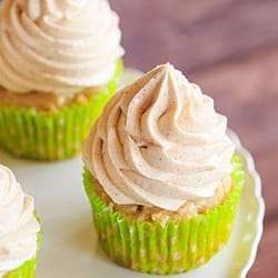 Apple Cupcakes with Cinnamon-Cream Cheese Frosting