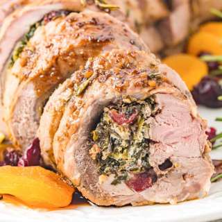 Stuffed Pork Tenderloin (With Balsamic Glaze!)