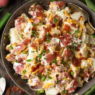 Cheddar Bacon Ranch Potato Salad