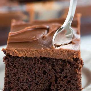 Chocolate Sheet Cake with Milk Chocolate Ganache Frosting
