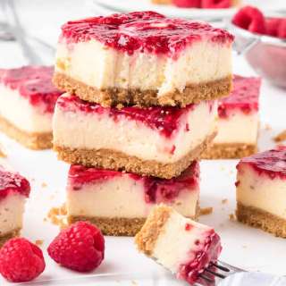 Raspberry Swirl Cheesecake Bars