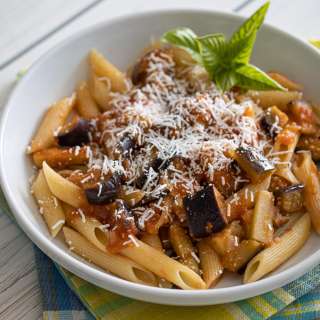 Eggplant, Pasta and Ricotta Salata