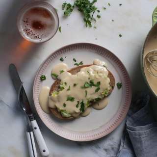 Welsh Rarebit with Melted Leeks