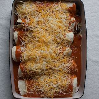 Delicata Squash and Black Bean Enchiladas