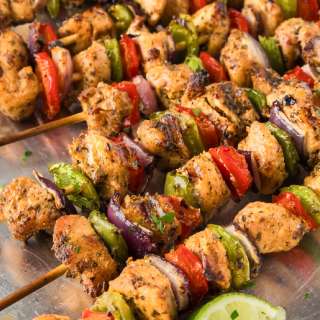 Grilled Chicken Kabobs (With Fajita Marinade)