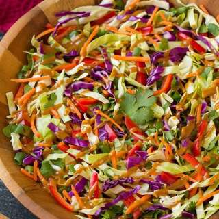 Asian Slaw with Peanut Dressing