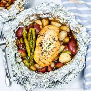 Honey Garlic Chicken Potato Foil Packets