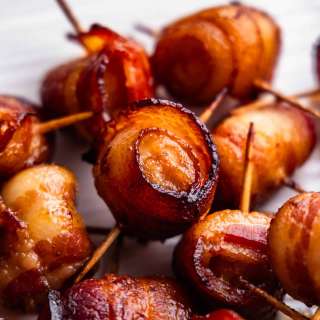 Bacon Wrapped Water Chestnuts (Pūpūs)