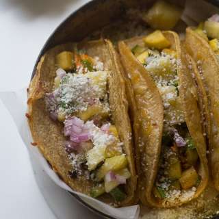 Summer Squash QuesaTaco (Quesadilla + Taco) w/Pineapple Salsa