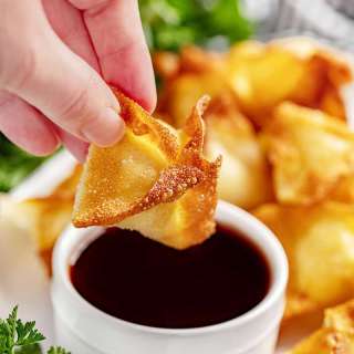 Cream Cheese Wontons with Quick Sweet and Sour Sauce