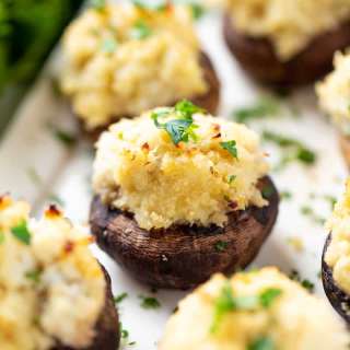 Easy Crab Stuffed Mushrooms