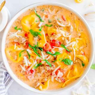 Creamy Sausage Tortellini Soup