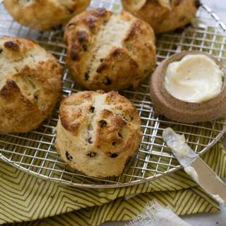 Irish Soda Bread Scones with Salty Whiskey Butter