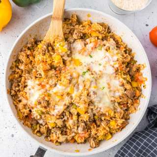 Cheesy Unstuffed Pepper Skillet (One Pan!)
