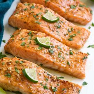 Brown Sugar Lime Baked Salmon