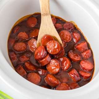 Crock Pot BBQ Smoked Kielbasa Bites