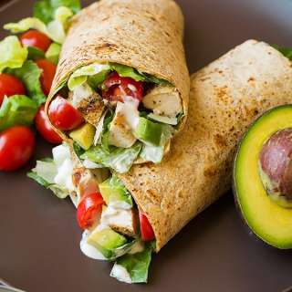 Avocado Chicken Caesar Wrap