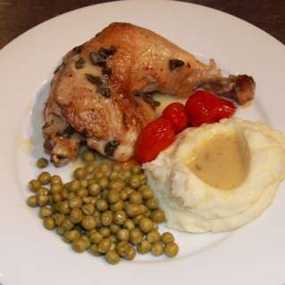 Chicken Fricassee with Garlic and Sage