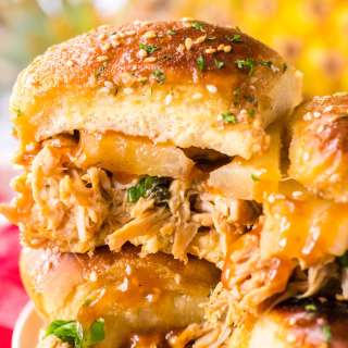 Slow Cooker BBQ Hawaiian Roll Chicken Sliders