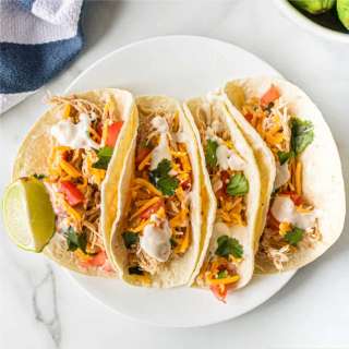 Crockpot Shredded Chicken Tacos