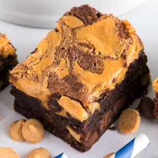 Peanut Butter Swirled Brownies