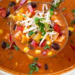 Cheesy Chicken Enchilada Soup