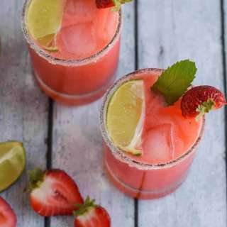 Strawberry Lime Gin Rickey