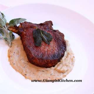 Skillet Pork Chops with Browned Butter Sage
