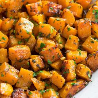 Roasted Butternut Squash {with Garlic and Herbs}