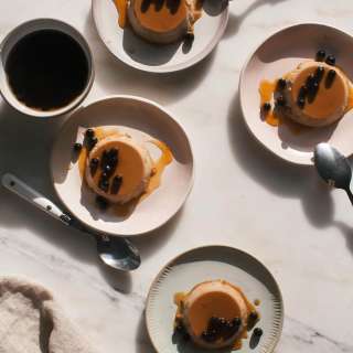 Milk Tea Flan with Boba