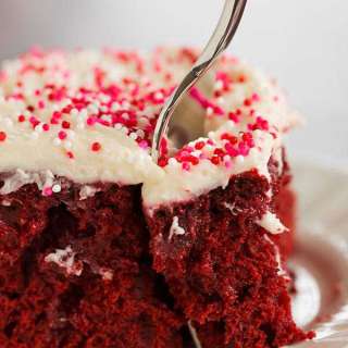 Red Velvet Poke Cake