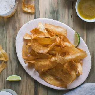 Plantain Chips with Mojo Sauce