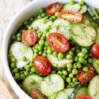 Dill Pea and Cucumber Salad (Our Sweet Basil Kitchen Cookbook Review)