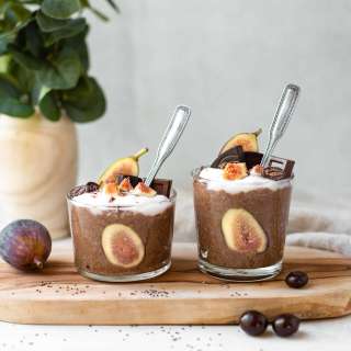 Chocolate Chia Pudding with Figs