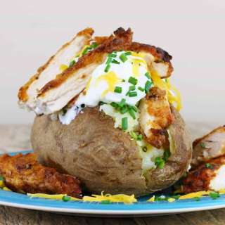 Fried Chicken Stuffed Baked Potato